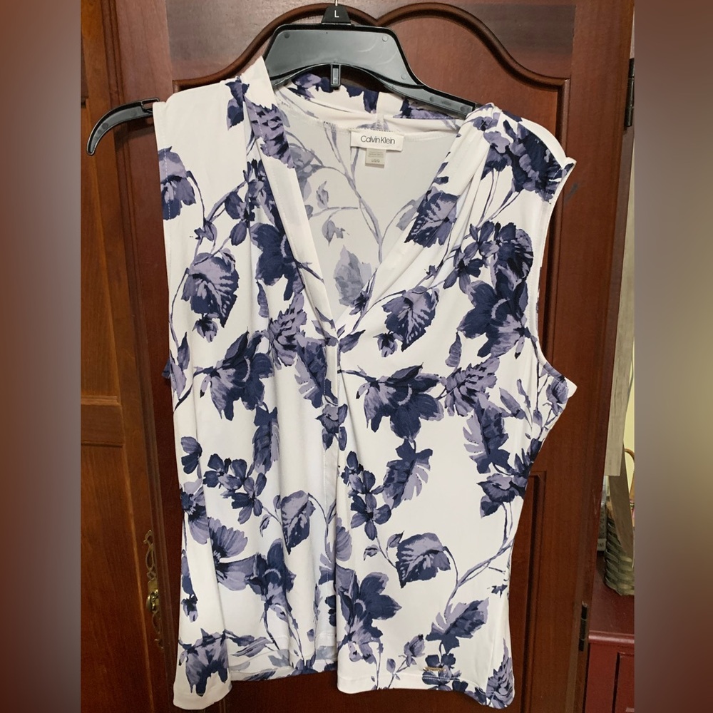 Calvin Klein floral sleeveless top